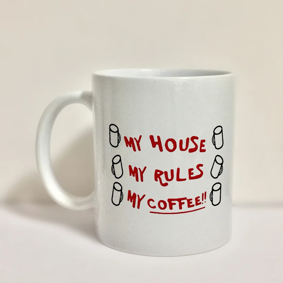 Knives Out My House My Rules My Coffee Mug Ceramic Coffe Milk Tea Beer