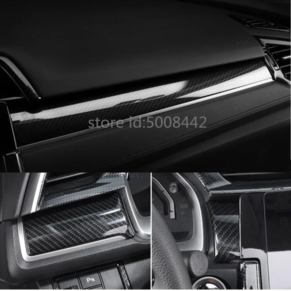 Для Honda civic 10th sedan внутренняя отделка автомобиля ABS хромированная перчатка подлокотник средняя консоль панель управления приборной панели вытяжки