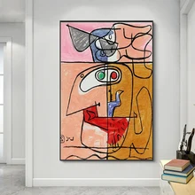 Póster de exposición francés Le Corbusier, imágenes abstractas de autremento Vintage, pintura abstracta moderna de mediados de siglo en lienzo, decoración del hogar