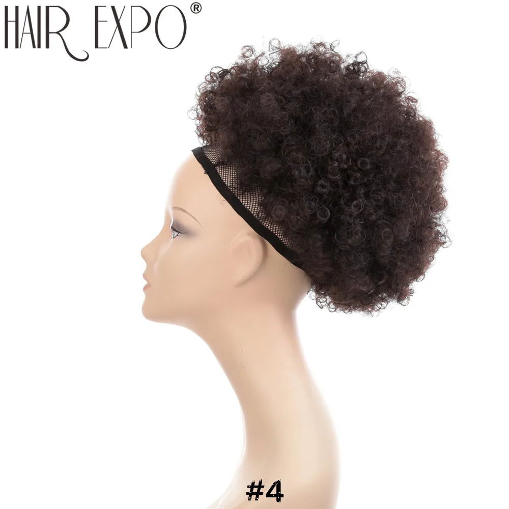 rabo de cavalo afro puff chignon para