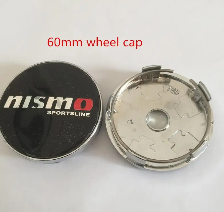 4 шт. 56 мм 60 мм nismo Логотип Центральный колпак на колесо автомобиля значок пылезащитные Чехлы эмблема наклейка автомобиль Стайлинг - Цвет: 60mm wheel cap 1