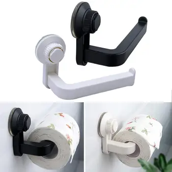

Kitchen Bathroom Toilet Paper Holder S uper Storage Suction Cup Wall Mount Removable Rack For placing rolls or Hanging towels