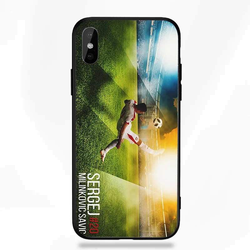 Чехол для телефона Milinkovic Savic для iphone DIY для Lazio FC чехол черный мягкий Уретановый Термопластик(tpu) для iphone 11Pro X XR XS MAX 7 8 7plus 6 6S 5S SE 5 - Color: A1921