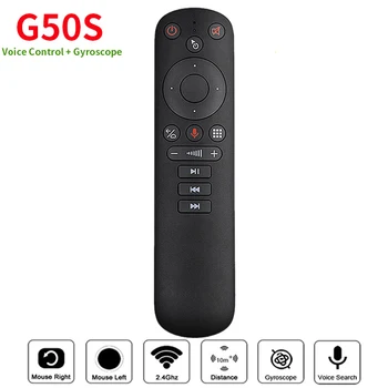 

G50S IR Learning Voice Remote Smart Voice Assistant Microphone Air Mouse 2.4G Wireless Gyroscope Control for Android TV Box PC