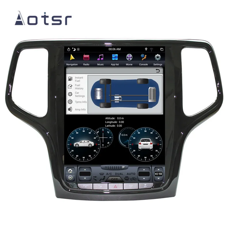 Tesla стиль Android 9 автомобильный CD плеер gps навигация для Jeep Grand cherokee+ Авто Радио стерео головное устройство вертикальный экран