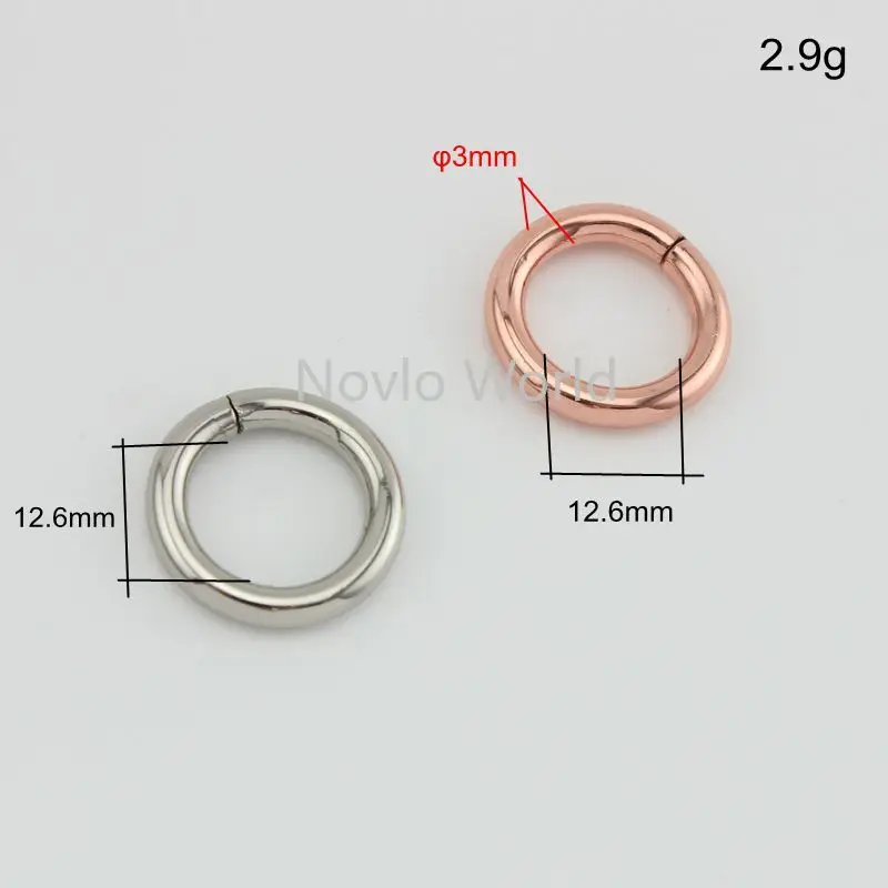 Мир Nolvo 5 20 100 шт. цветов 12 6 мм металлические O образные кольца ручки пряжки для