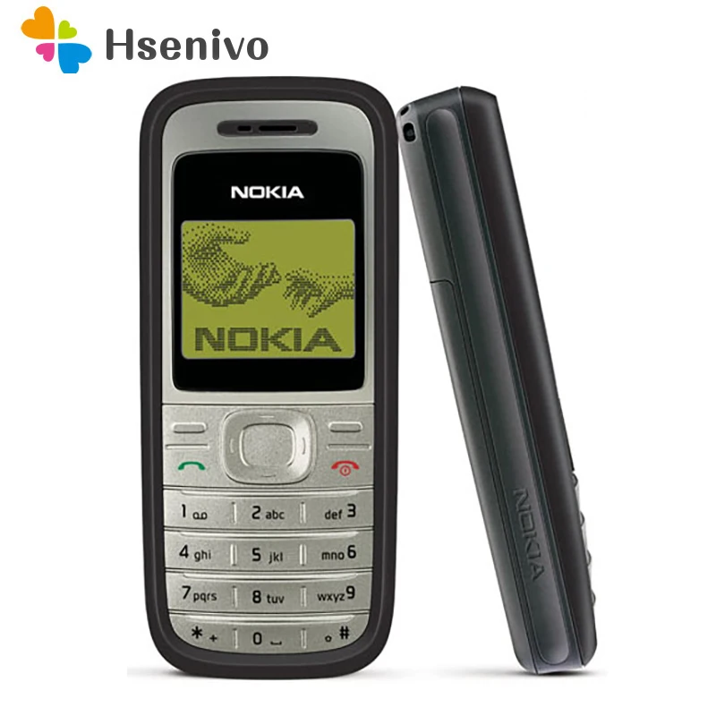 Оригинальный Nokia 1200 разблокированный gsm 900/1800 телефон с русским ивритом польским