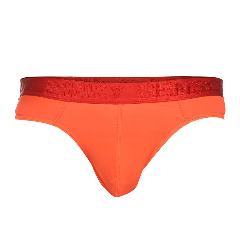 SAGACE, мужское нижнее белье, низкая талия, одноцветные шорты, трусы, мягкие трусы, ультра-тонкие, для плавания, фитнеса, быстросохнущие - Цвет: Оранжевый
