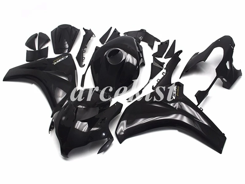ABS инъекции мотоцикл обтекатели комплект Подходит для Honda CBR1000RR 2008 2009 2010 2011 1000RR 08 09 10 11 Комплект черного цвета