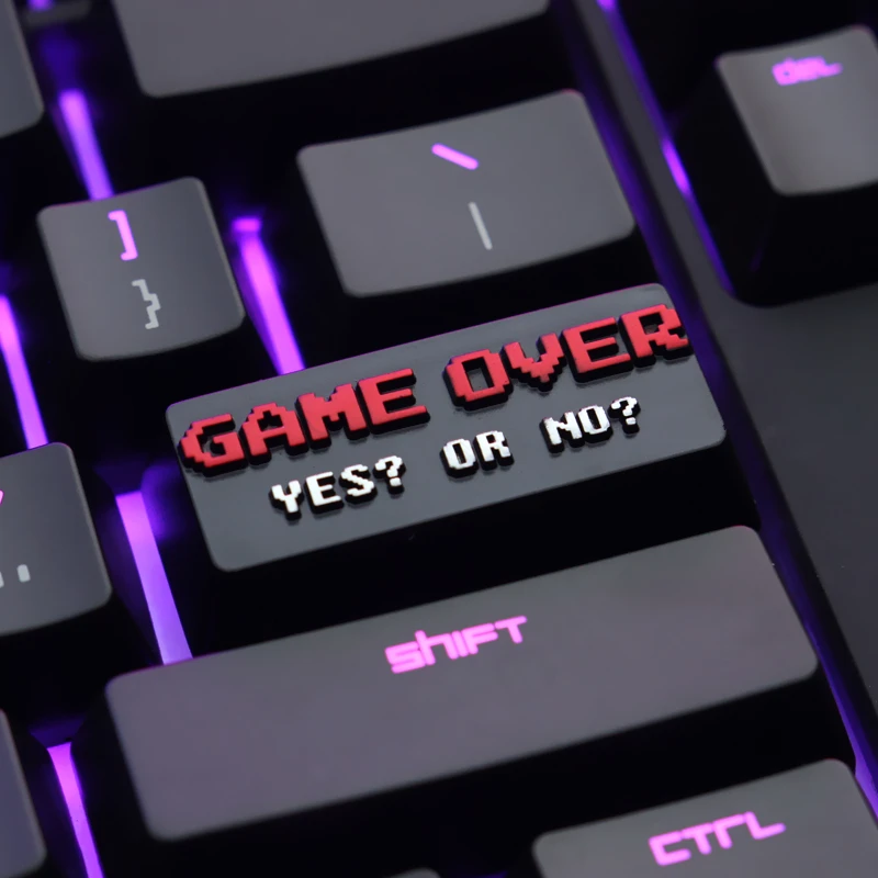 キーキャップ1個ゲームオーバー亜鉛アルミキーキャップ機械式