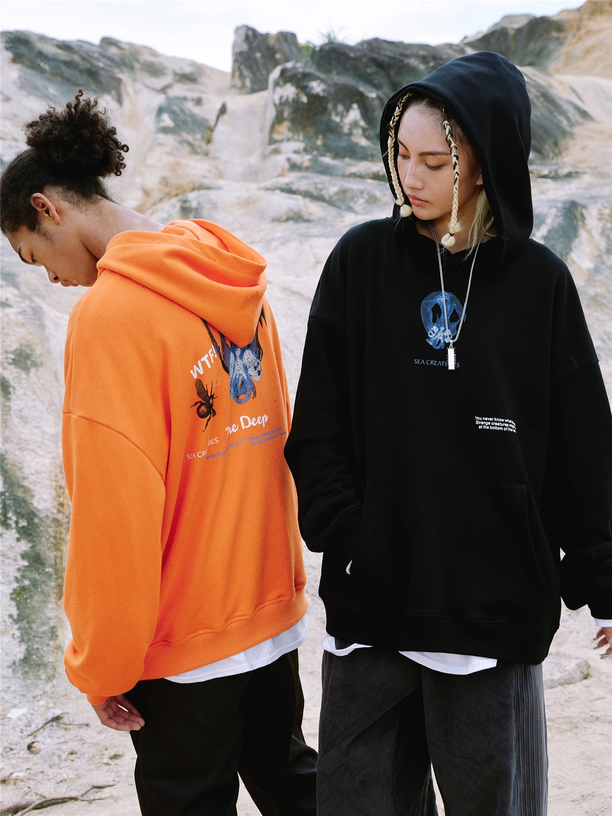 CoooColl 19FW уличная хип хоп толстовка мужская High street Kanye Новая мода лучшее качество глубокий морской житель толстовка с капюшоном