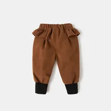 Детские плотные вельветовые штаны детская осенне-зимняя коллекция года, новая стильная От 1 до 3 лет верхняя одежда для маленьких детей Детская одежда