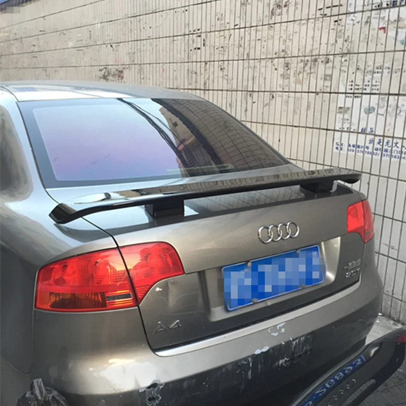 

Для Audi A4 B7 2004 2005 2006 2007 2008 автомобильное украшение Высокое качество ABS пластиковая краска цветной задний спойлер для багажника
