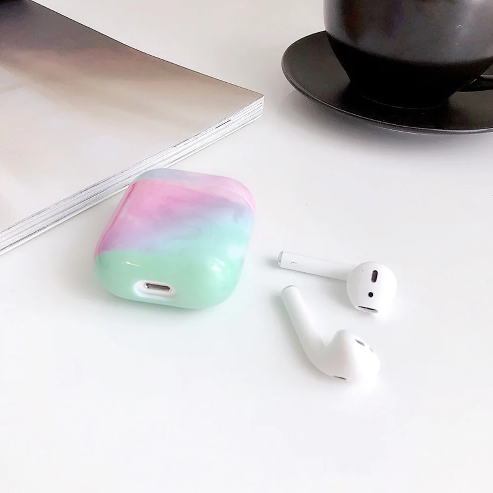 Чехол для наушников Apple Airpods чехол Мраморное прекрасное покрытие для Apple Airpods 2 1 чехол Аксессуары для наушников для Air Pods Box