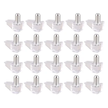 

5 mm Pin shelf support shelf studs strong support 20 pcs, Transparent-Dropship