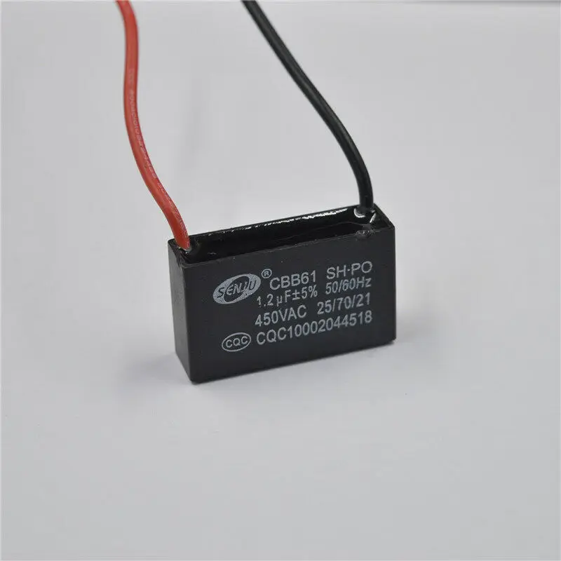 

10pcs Capacitors CBB61 Appliance Motor Capacitor 450VAC 50/60Hz 1uF 1.2 1.5 2 4 5 6 12 18uF Parts