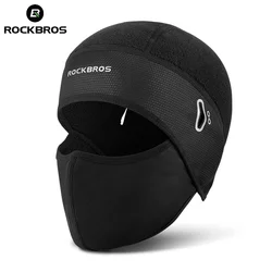 ROCKBROS Cycling Caps Winter Windproof Warm Cycling Headwear Thermal Fleece Running Motorcycle Skiing MTB Bike Riding Mask