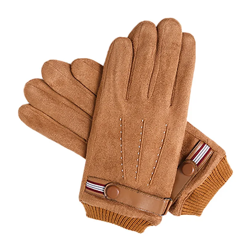Winter Suede Leather Gloves Men Elegant Gloves Windproof Cycling Driving Gloves Good Gift For Women 30DE30 (15)