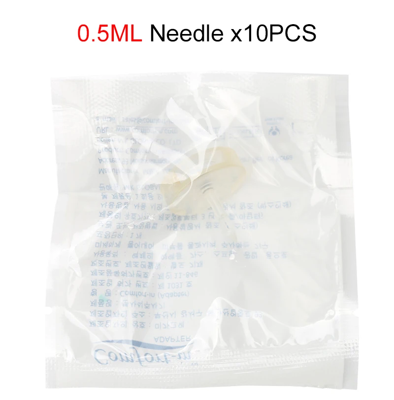 0.5ml Syringe 10pcs 0,5 мл шприц ампульная головка для гиалурона пистолет ручка гиалурон высокого давления удаление морщин водяной шприц одноразовый - Цвет: 0.5ml Syringe 10pcs