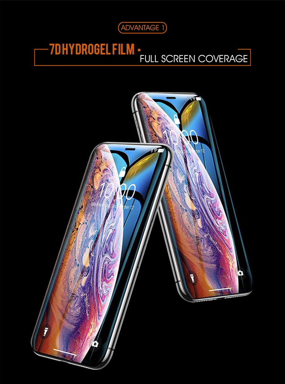 2 шт./лот Гидрогелевая пленка для iPhone 7 8 Plus 6 6s Plus Защитная пленка для экрана iPhone X XS XR XS Max 11 Pro Max мягкая защитная пленка