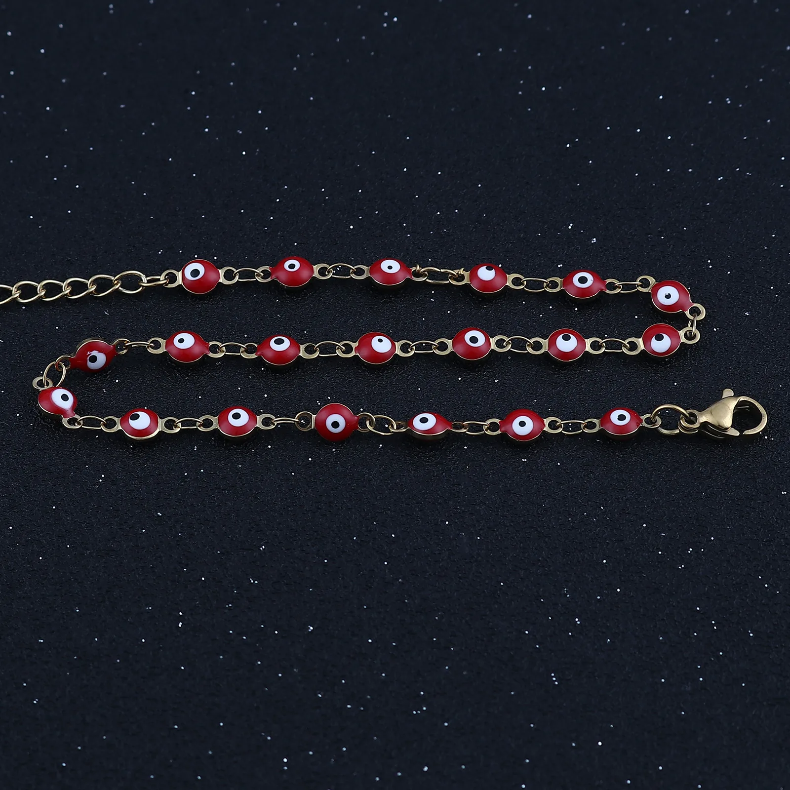Ankle Chains Stainless Steel Evil Eye Anklet for Women Man, 23cm 1 Piece