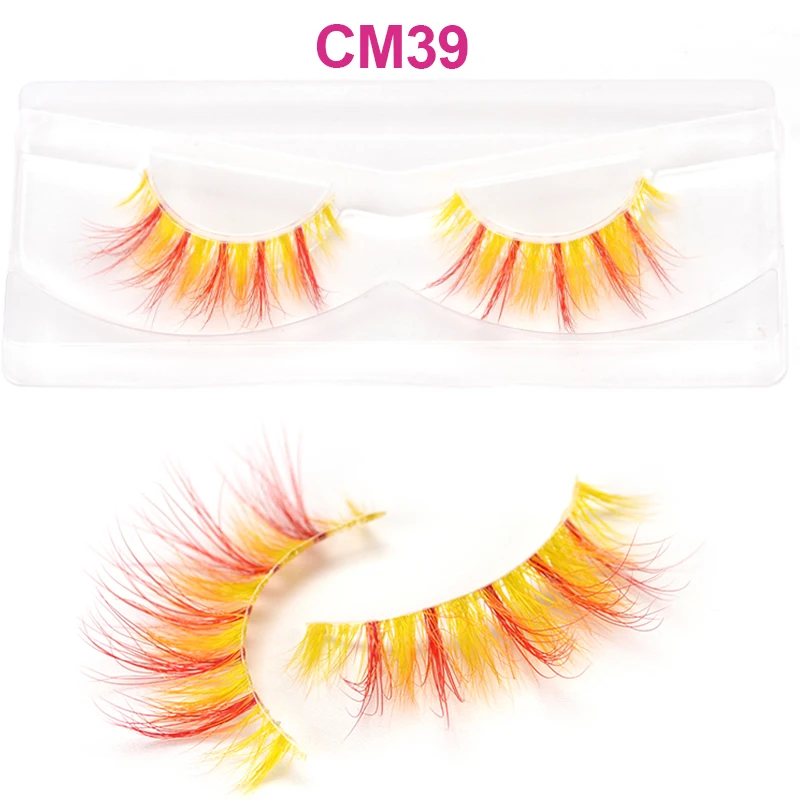 Okaylash 3d 6d False Colored Eyelashes Natural Real Mink Fluffy Style Eye Lash Extension Makeup Cosplay Colorful Eyelash -Outlet Maid Outfit Store H83766e98bcc44029a18493f4ff16f0b31.jpg
