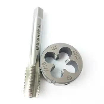

Set Die tap Round Right hand Tool Silver Screw threading 7/16-24 Cutter Threading Tools For Mold Machining Tap Indexable Inserts