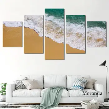 

Seascape 5 Pieces Canvas Poster Multiple Conbination Picture Landscape Beach Wall Art Print Living Room Wall Decor Picture
