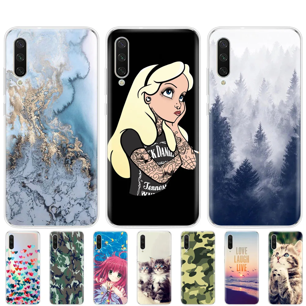 Силиконовый чехол для xiaomi mi 9 LITE, чехол из мягкого ТПУ, чехол для xiaomi mi 9 lite, задняя крышка с рисунком ракушки, бампер, цветы, забавные
