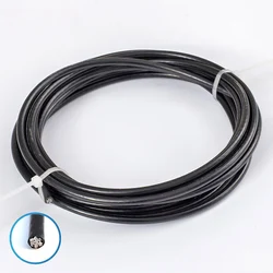 Cabo revestido preto do pvc da corda de fio de 5 medidores 304 diâmetro de aço inoxidável do varal da corda 1mm 1.2mm 1.5mm 2mm 3mm 4mm 5mm 6mm