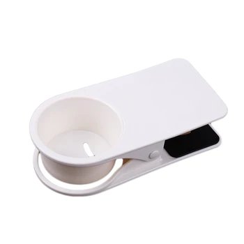 

Drinking Cup Holder Clip - Home Office Table Desk Side Huge Clip Water Drink Beverage Soda Coffee Mug Holder White