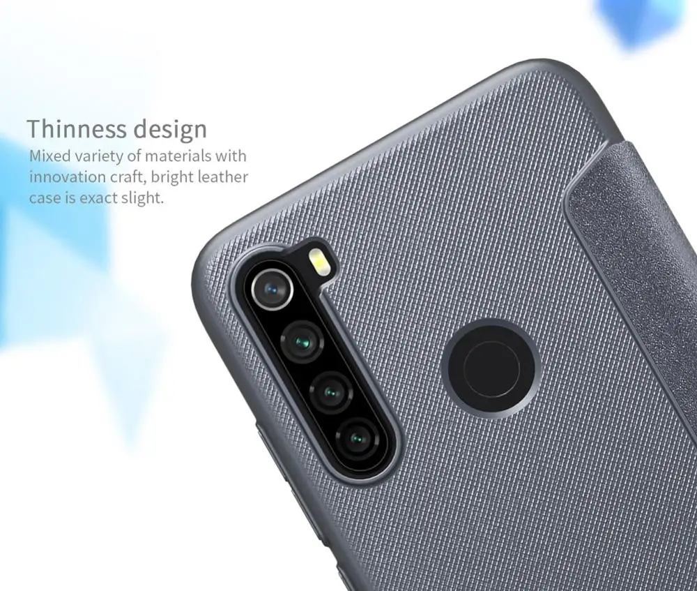 Чехол книжка NILLKIN для xiaomi redmi note 8 блестящий кожаный чехол с функцией смарт сна