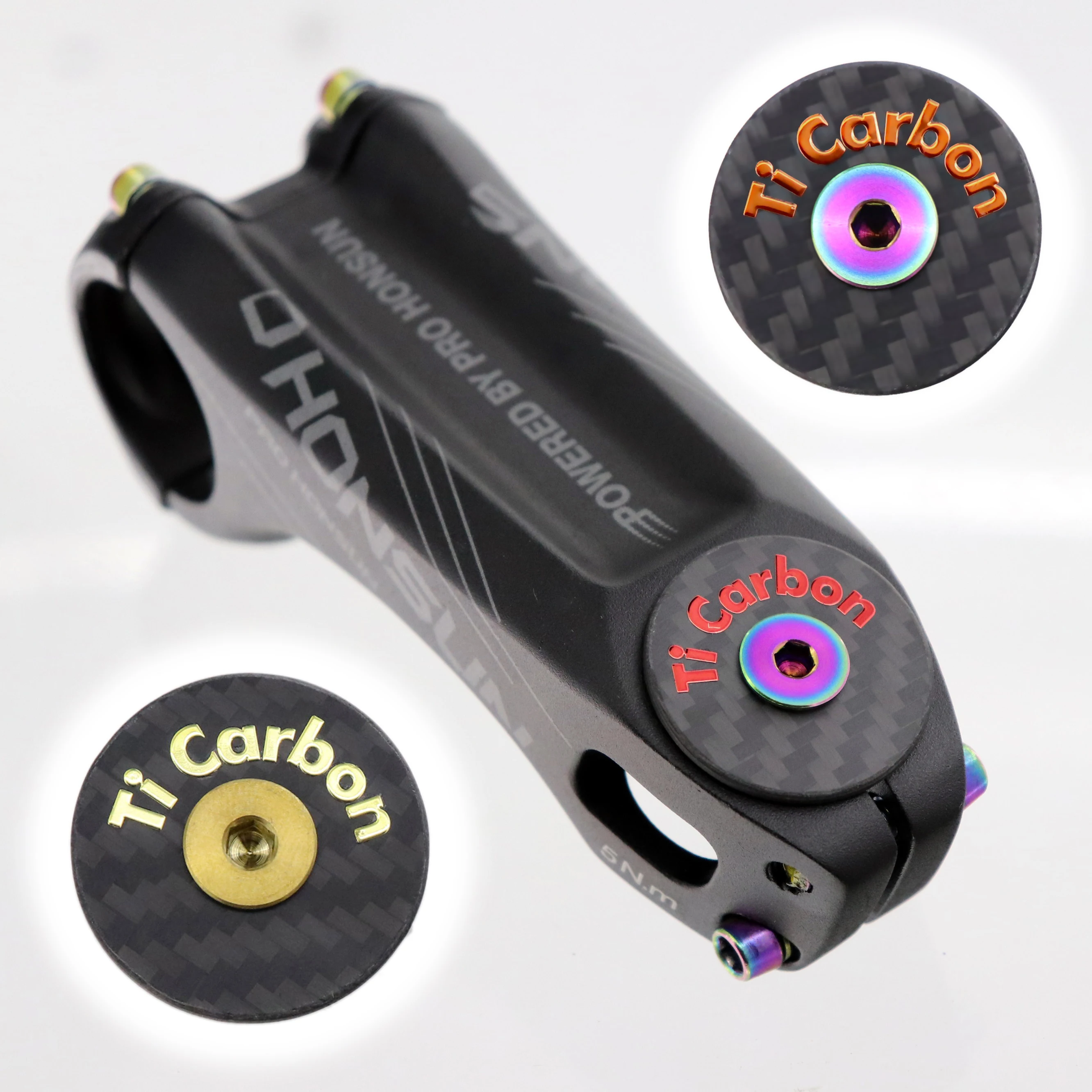 Carbon Bicycle Stem Top Cap Screw 31.8mm-28.6mm 1 1/8" Steerer Fork Tube Headset Cap Cover For bike stem cap bicycle head cap