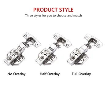 Hinge Stainless Steel Cabinet Door Hinges Core Hydraulic Damper Buffer Furniture FullEmbed Hardware Soft Close Kitchen Cupboard