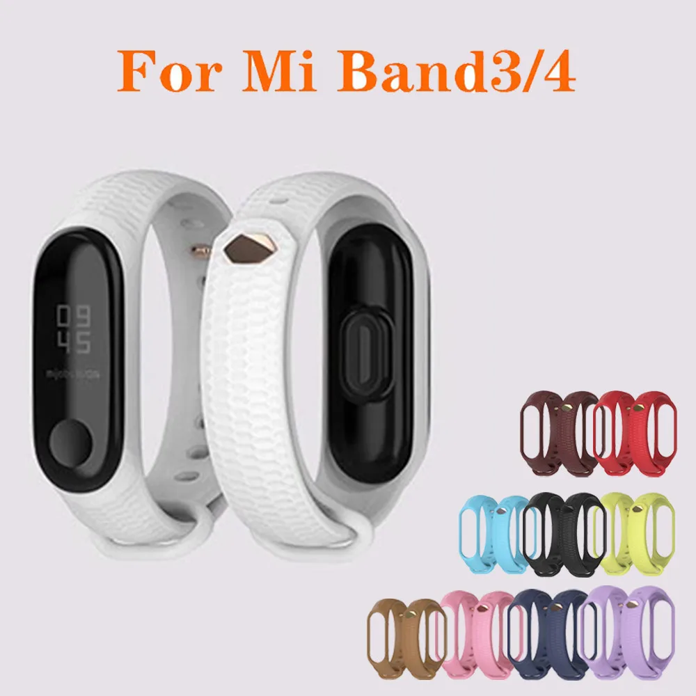 Модный браслет mi Band 4, силиконовый ремешок на запястье, браслет для Xiaomi mi, 3 ремешка, аксессуары для mi band 3, умные браслеты mi band 4