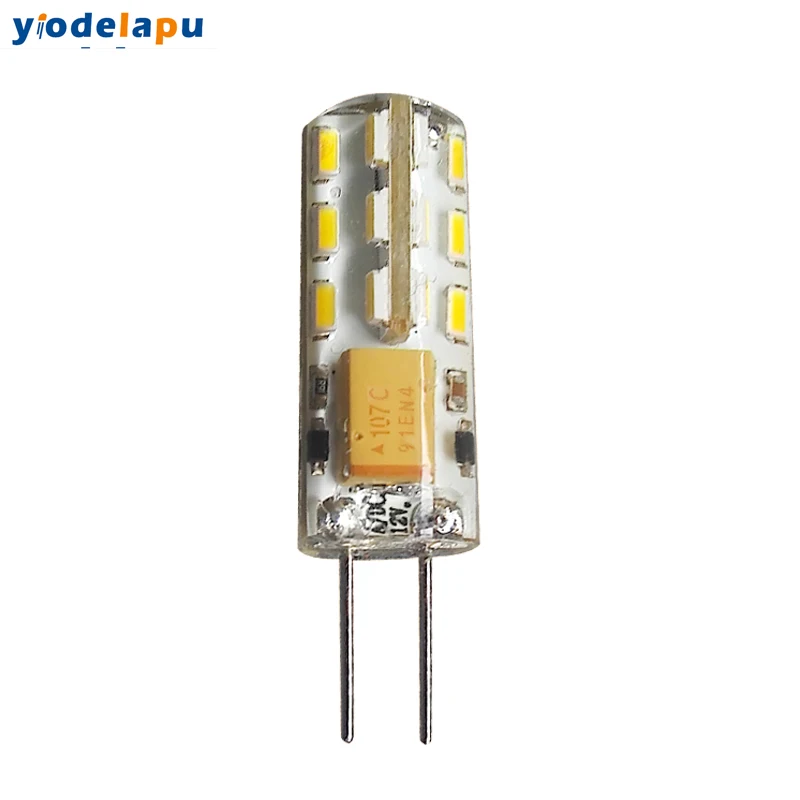미니 G4 LED 램프, 샹들리에 스포트라이트용 30W 할로겐 교체 촛불 조명, 2W 전구, AC DC 12V, 10 개