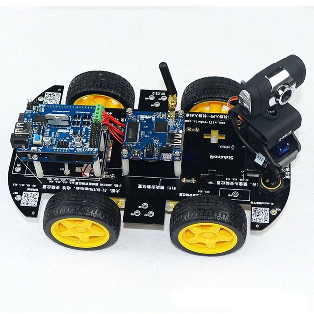 

A2-- Wifi Smart Car Robot Kit for arduino iOS Video Car Robot Wireless Remote Control Android PC Video Monitoring