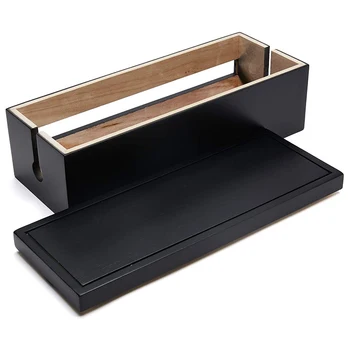 

Cable Management Box Wooden Cord Organizer Box for Extension Cord Power Stripe Surge Protector Wire Management Concealer