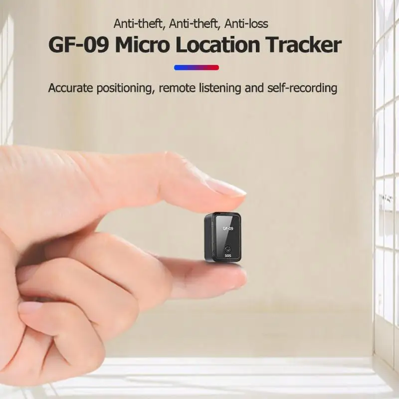 

GF-09 Remote Listening Magnetic Mini Vehicle GPS Tracker Real Time Tracking Device WiFi+LBS+AGPS Locator APP Mic Voice Control