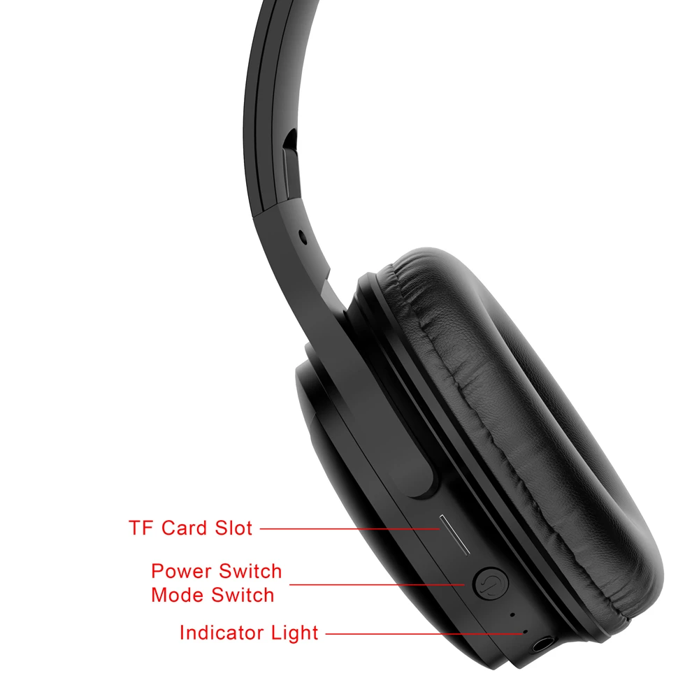 H1 Bluetooth Headphones Wireless Headset Stereo Over ear Noise Canceling Earphone Gaming Headset with Mic Support TF Card