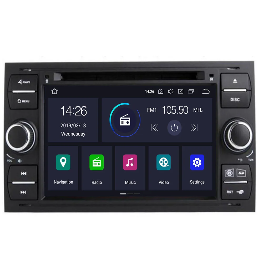 Android 9.0 Autoradio GPS DAB+SD für Ford Focus Fiesta Transit Kuga S/C-Max Navi 