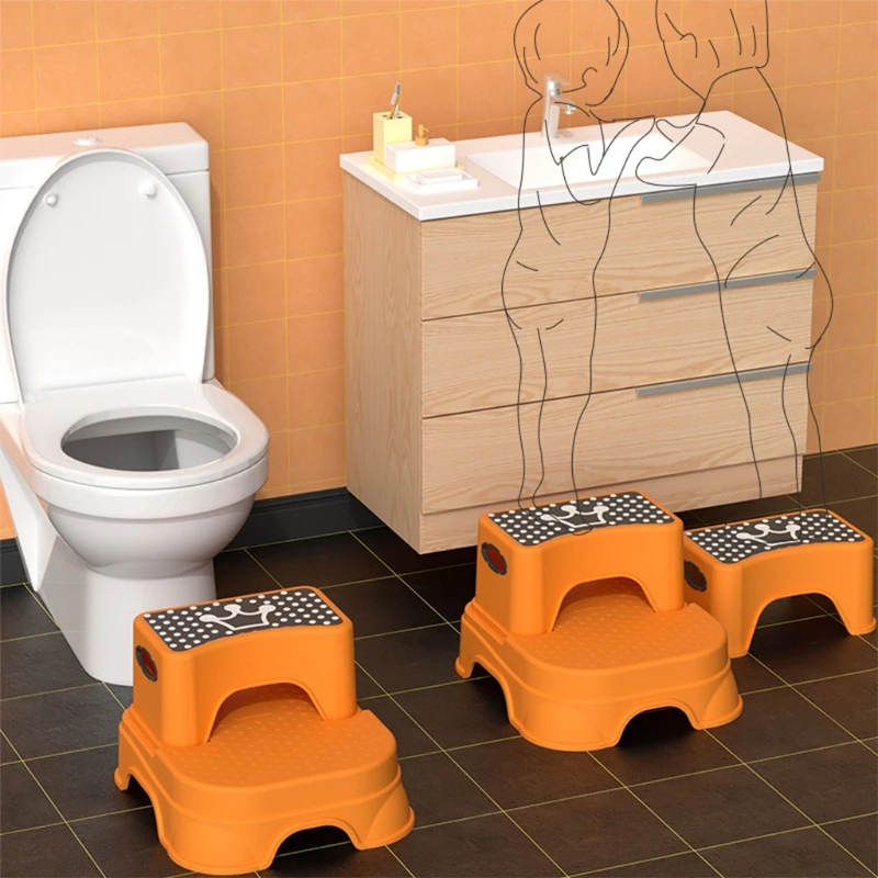 Two Step Stool for Kids Toddler Safety Bathroom Step Stools Detachable Potty Stools Kitchen for Children