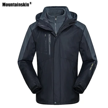 

Mountainskin Men Women Winter 2 pieces Softshell Fleece Hiking Jackets Outdoor Sports Camping Trekking Thermal Skiing Coat VA644