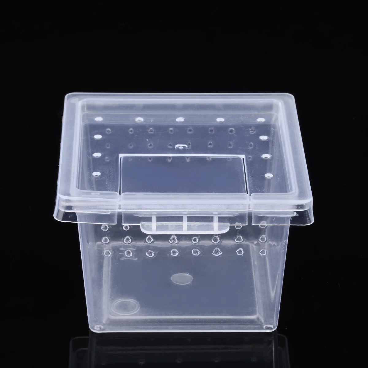 Clear Plastic Insect Reptile Box Spider Snake Transport Breeding Feeding Case