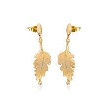 Подлинные серьги-гвоздики из стерлингового серебра 925 пробы, блестящие серьги в форме листа дуба для женщин, вечерние серьги, подарок, ювелирные изделия DIY