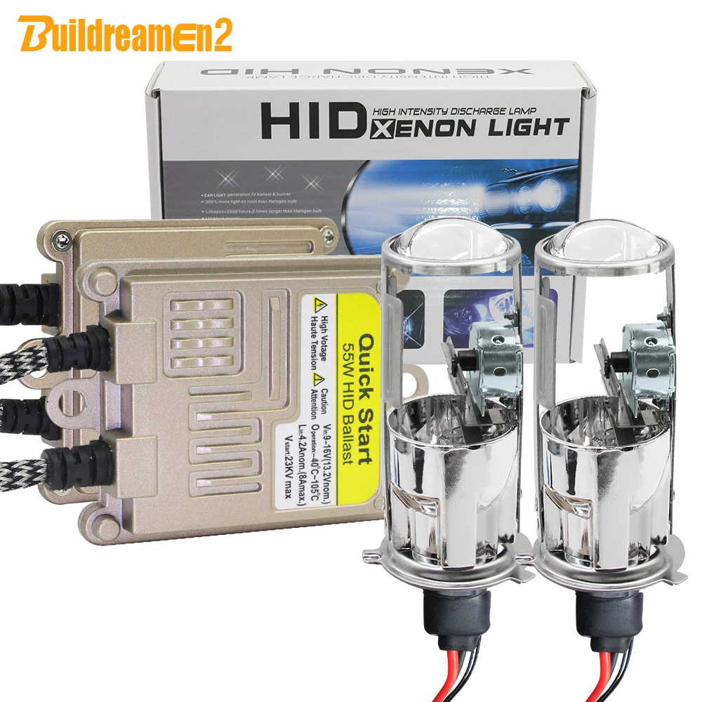 Buildreamen2 H4 автомобильная фара 55 вт 4300 лм биксеноновая HID ксеноновая лампа