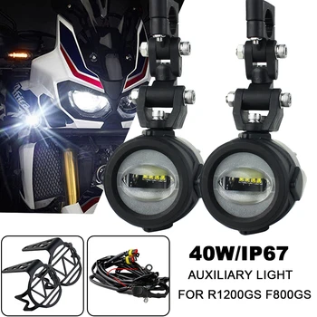 

Newest Motorcycle LED Fog Light with Protect Guards With Wiring Harness for R1200GS/ADV Motorcycle LED fog lamp