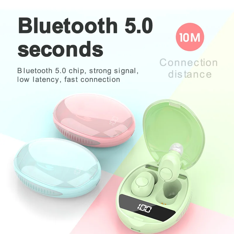 TWS Bluetooth 5 0 Wireless HiFi In Ear Earphones Touch Control Noise Cancelling Wireless Earphones Cool Sport Stereo Headsets