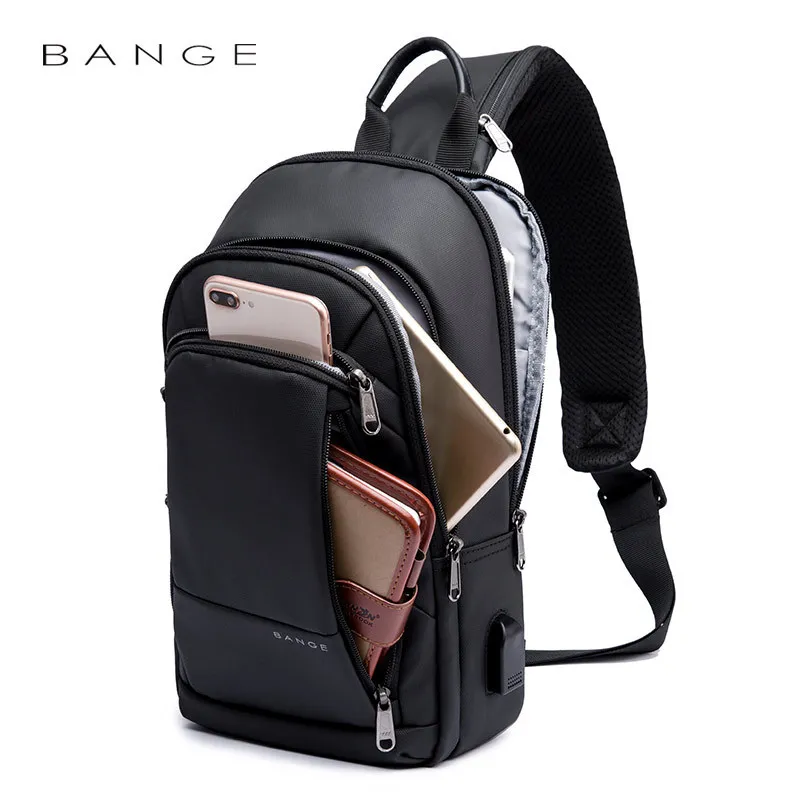 

2019 Class Song New Style Men Chest Pack Business Charging Shoulder Bag Trend Chest Bag Waterproof Oxford Cloth