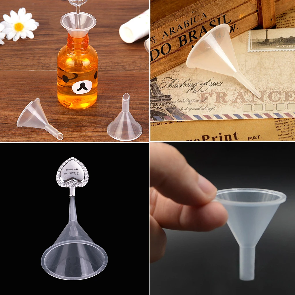 3 Pieces/Pack Small Plastic Funnels For Diffuser Bottle Mini Liquid Oil Funnels Kitchen Tools 40mm Diameter
